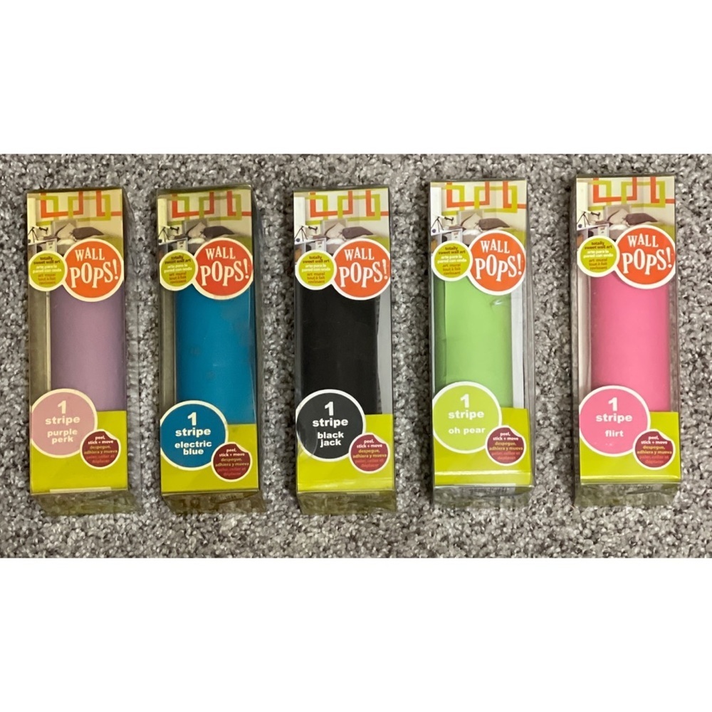 NEW 5 Piece Bundle Wall Pops Stick & Remove Wallpaper Strips Crafting Vinyl